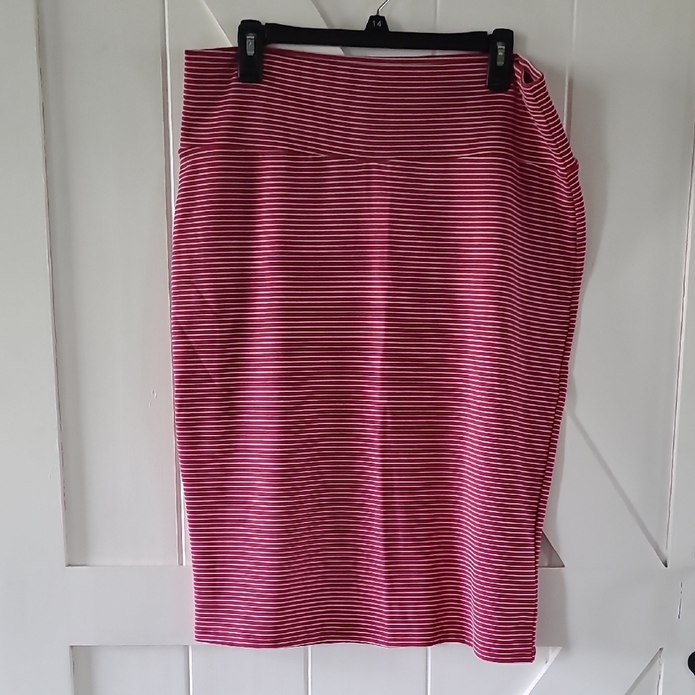 Lularoe Striped Pink Cassie Skirt